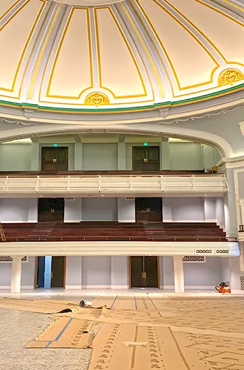 Domed ceiling and balconies