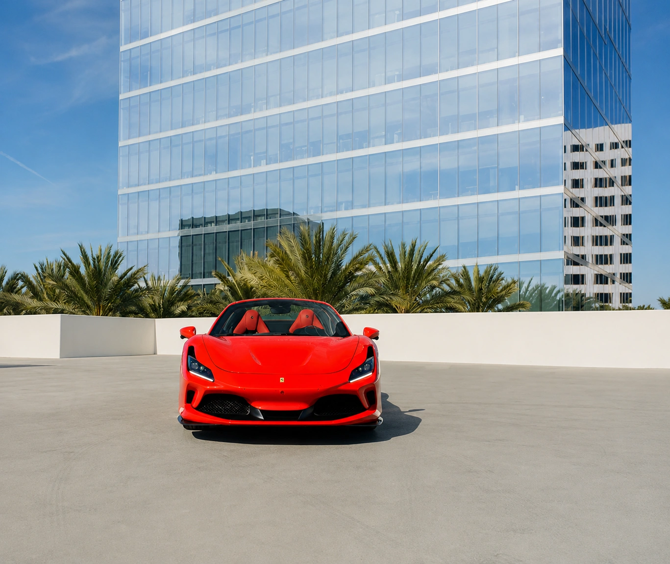 Red Ferrari supercar
