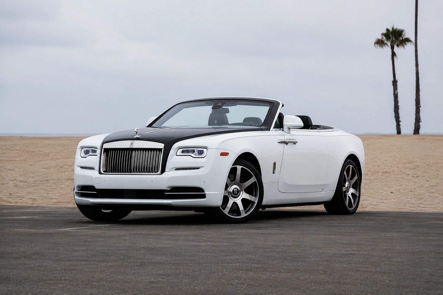 White Rolls-Royce convertible