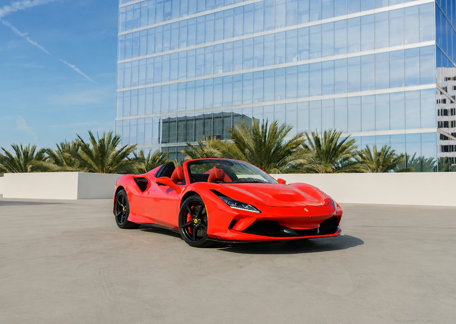 Red Ferrari sports car