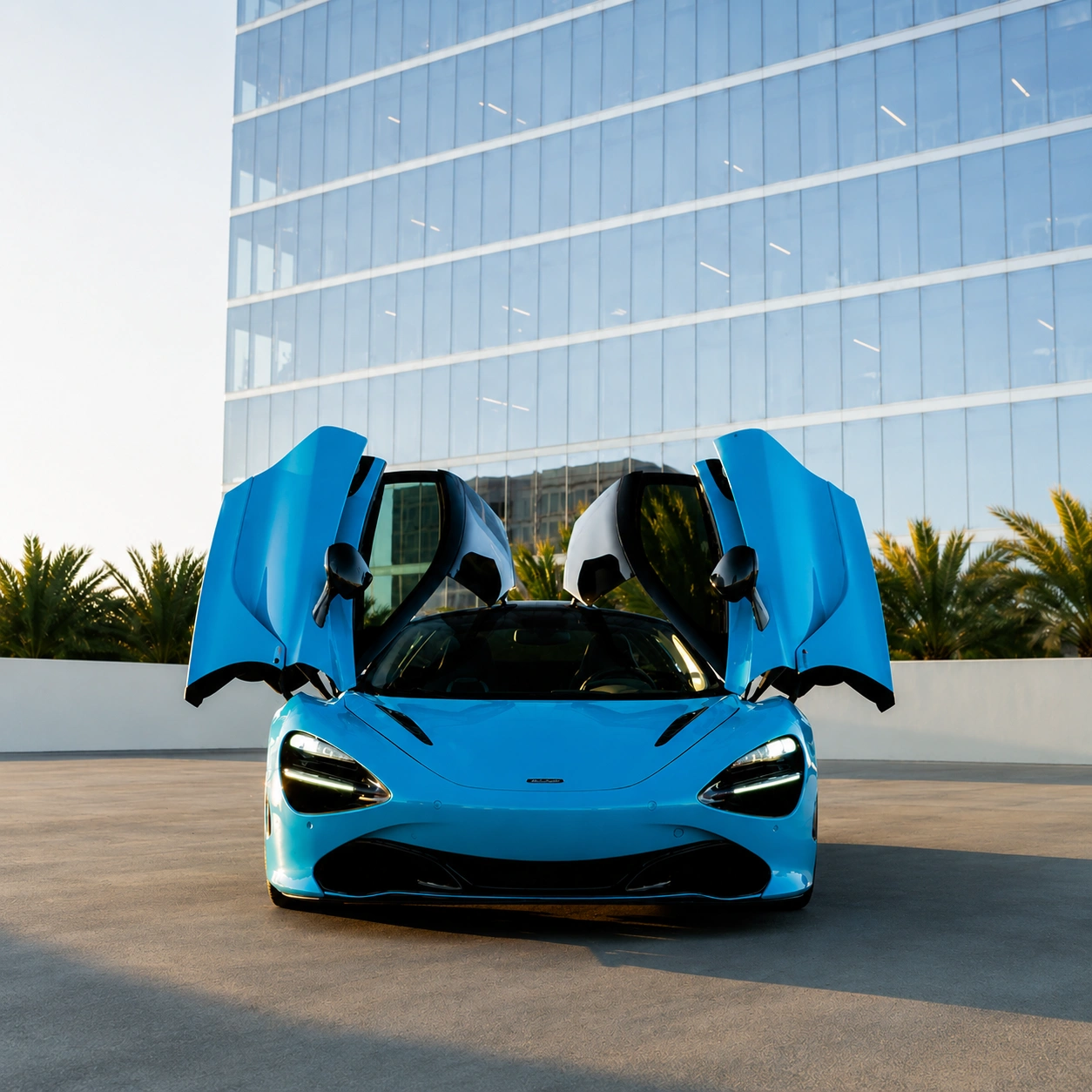 Blue McLaren supercar